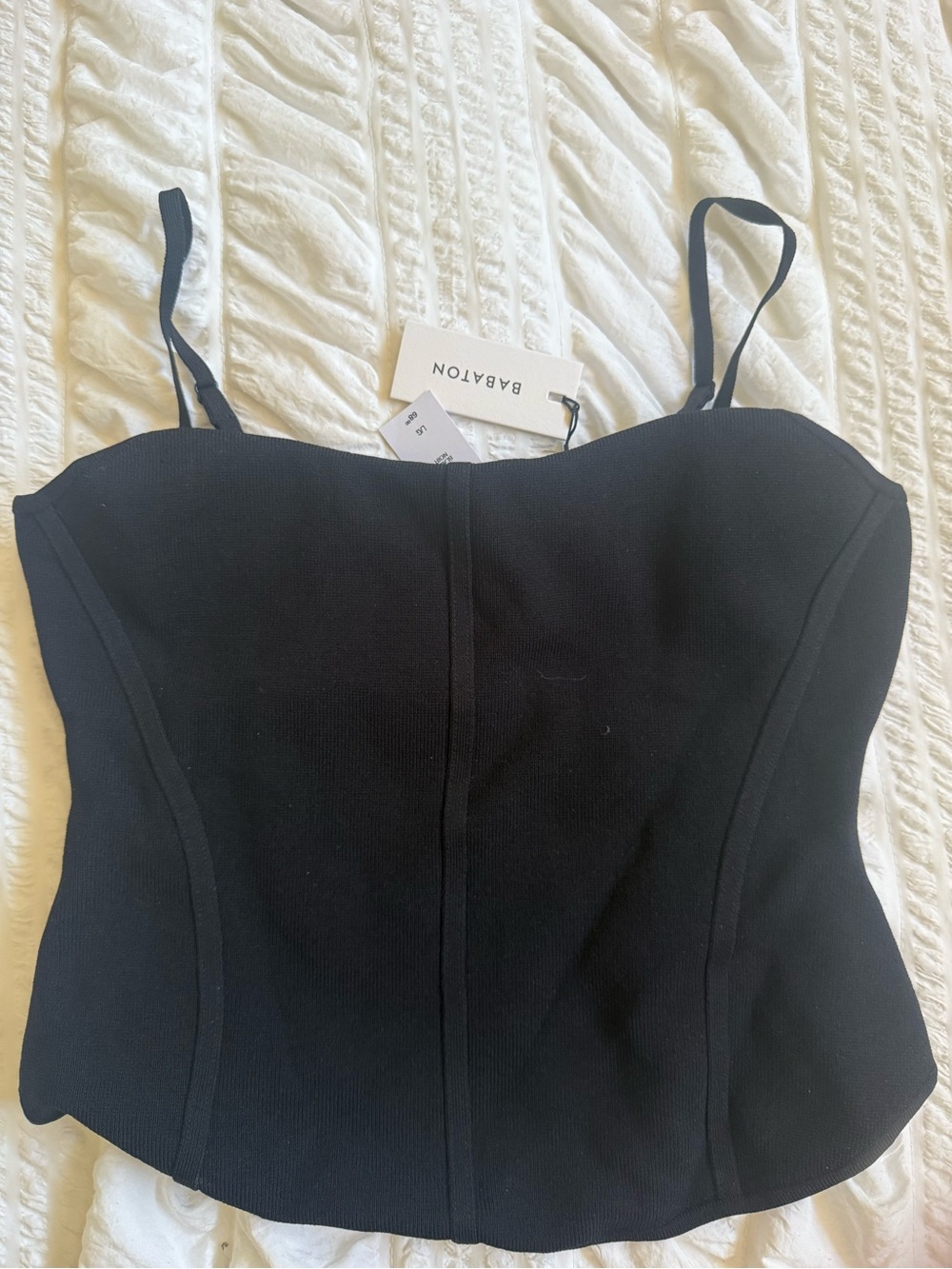 Babaton Black Bustier-Style Cami Top